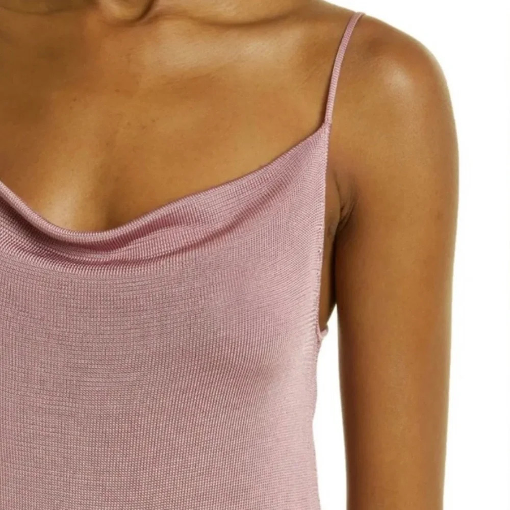 Cinq A Sept Pink Cowl Neck Knit Tank - Picture 3 of 6